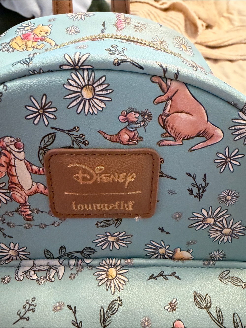 Disney Light Blue Floral Winnie the Pooh Mini Backpack - Picture 2 of 6